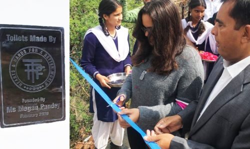 Inauguration of Washroom in Govt Sen Sec School,Mangar